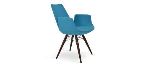 Eiffel Arm MW Dining Chair-Fabric by SohoConcept, showing angle view of eiffel arm mw dining chair-fabric.