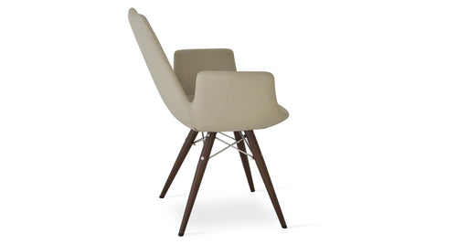 Eiffel Arm MW Dining Chair by SohoConcept, showing side view of arm mw dining chair.