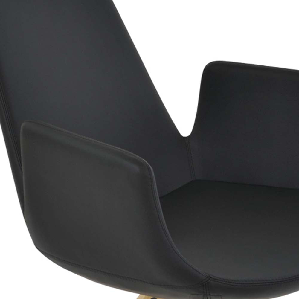 Eiffel Arm Pyramid Swivel Dining Chair by SohoConcept, showing closeup view of eiffel arm pyramid swivel dining chair.