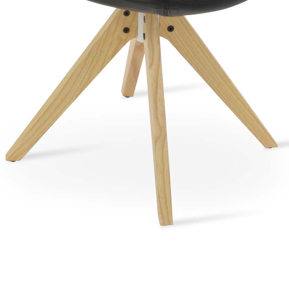 Eiffel Arm Pyramid Swivel Dining Chair by SohoConcept, showing closeup view of eiffel arm pyramid swivel dining chair.