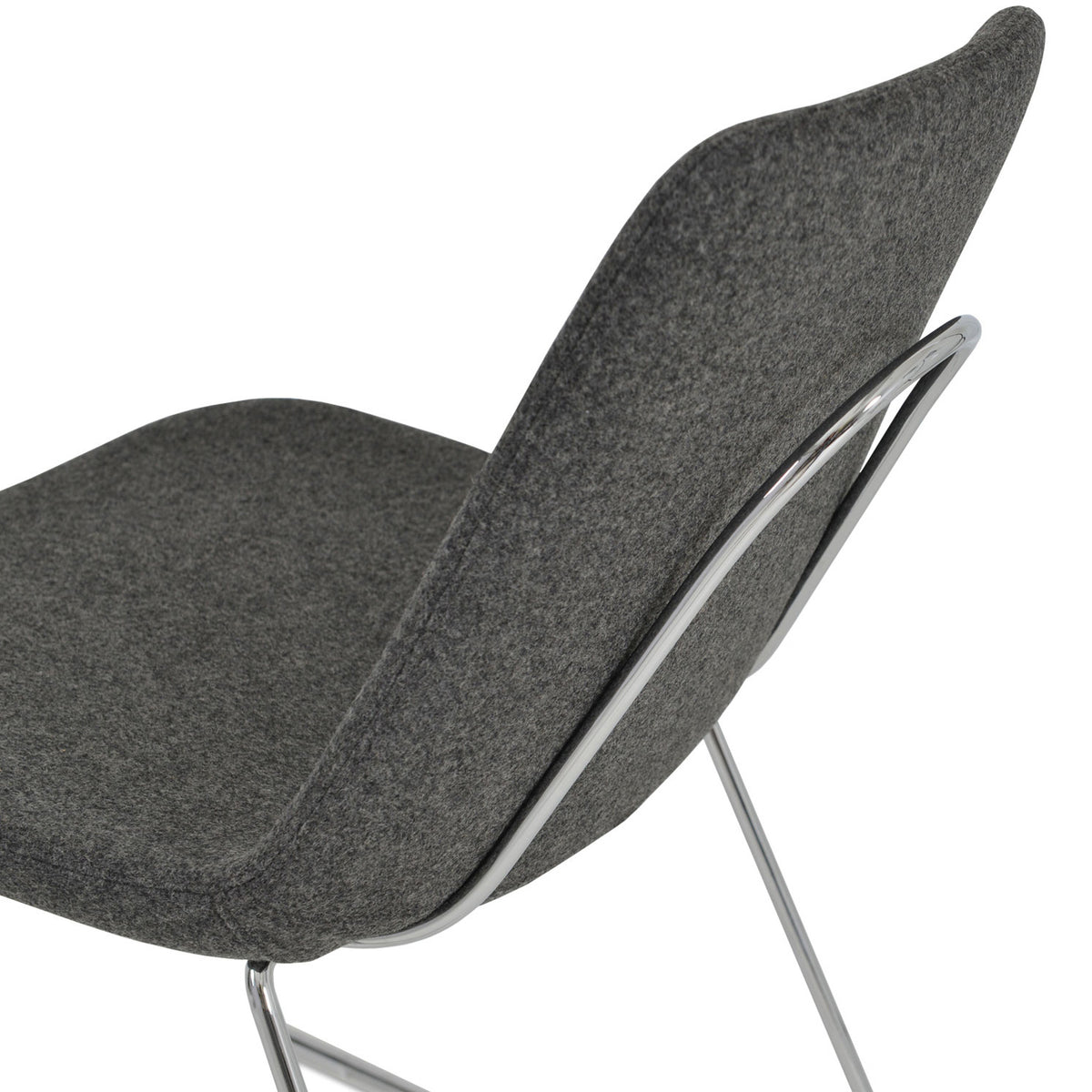Eiffel Handle Back Dining Chair-Fabric by SohoConcept, showing closeup view of eiffel handle back dining chair-fabric.