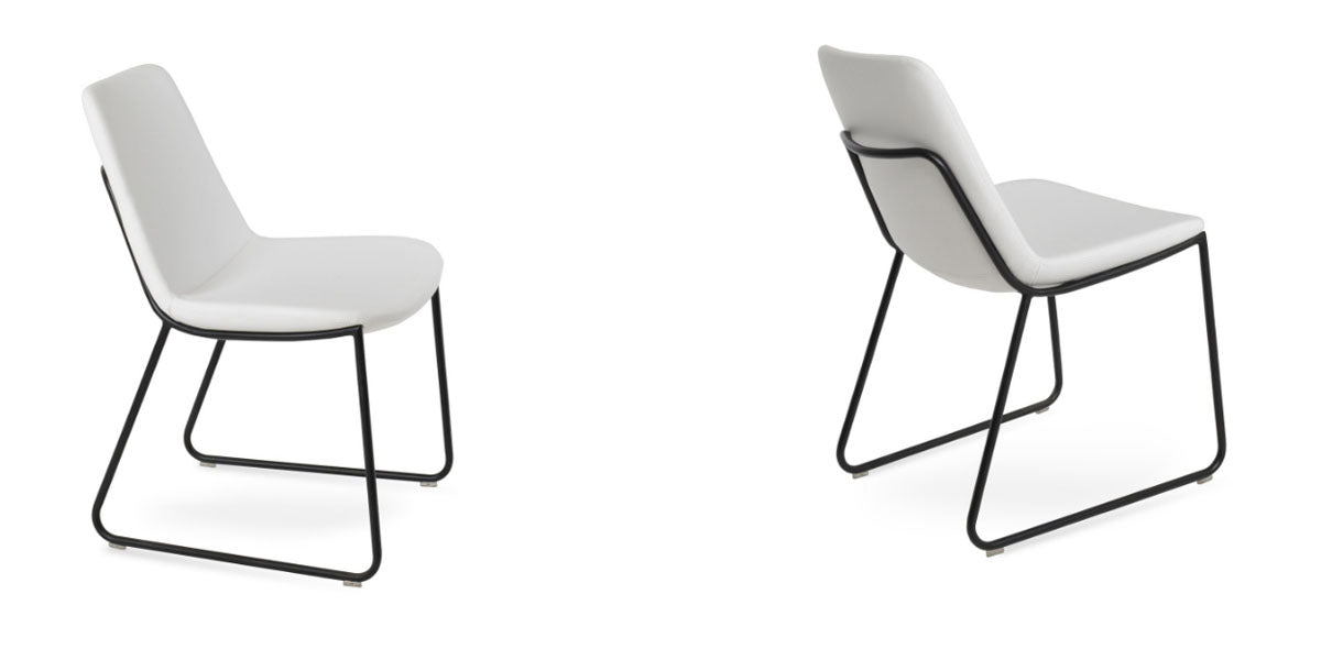 Eiffel Handle Back Dining Chair-Leather by SohoConcept, showing different angle view of eiffel handle back dining chair-leather.