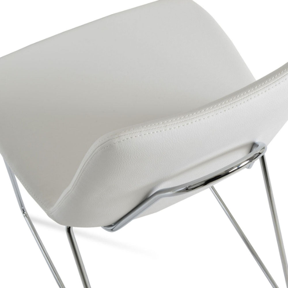 Eiffel Handle Back Dining Chair-Leather by SohoConcept, showing closeup view of eiffel handle back dining chair-leather.