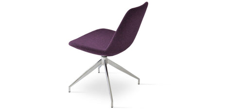 Eiffel Spider Swivel Chair-Fabric by SohoConcept, showing side view of eiffel spider swivel chair-fabric.