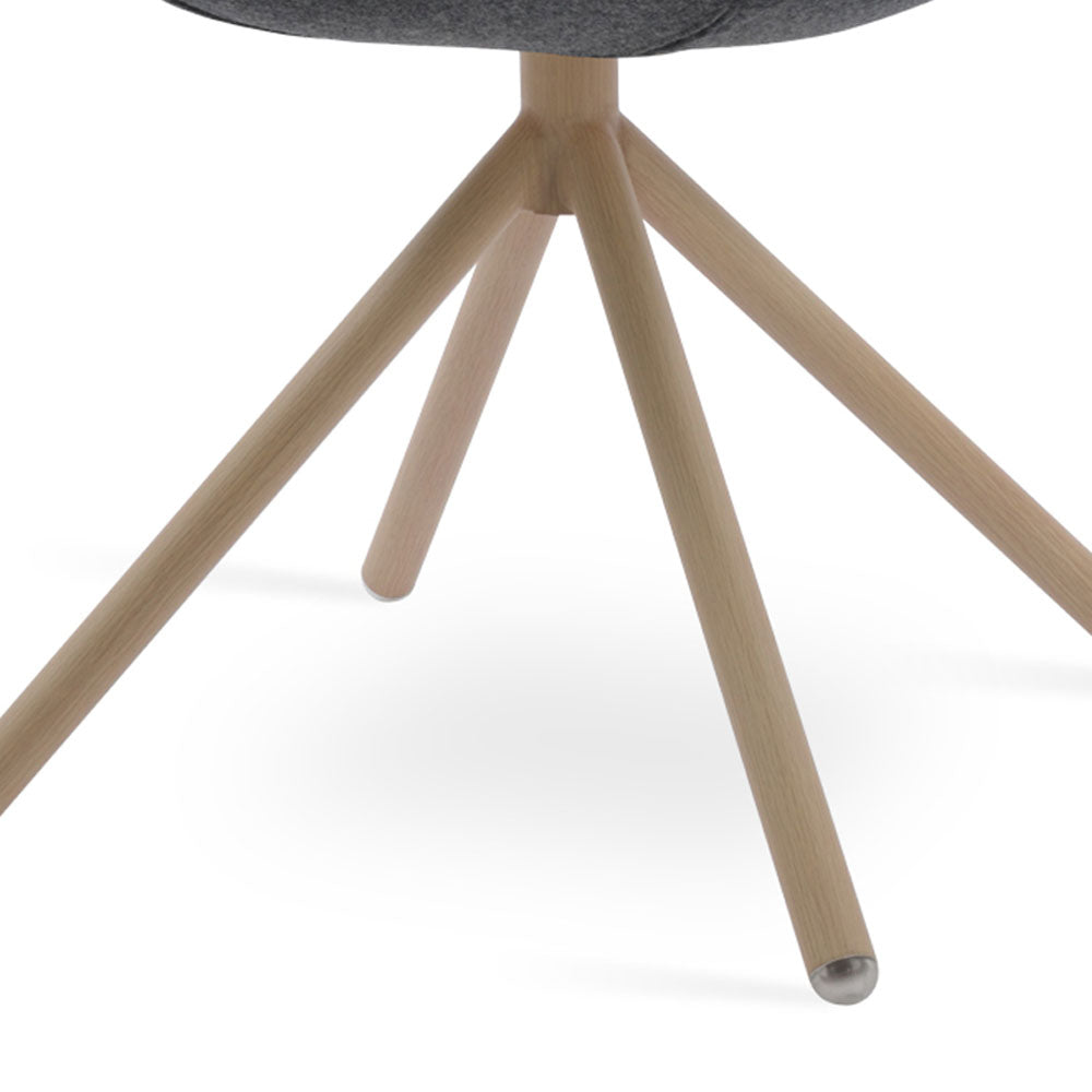 Eiffel Stick Swivel Chair-Fabric by SohoConcept, showing closeup view of eiffel stick swivel chair-fabric.