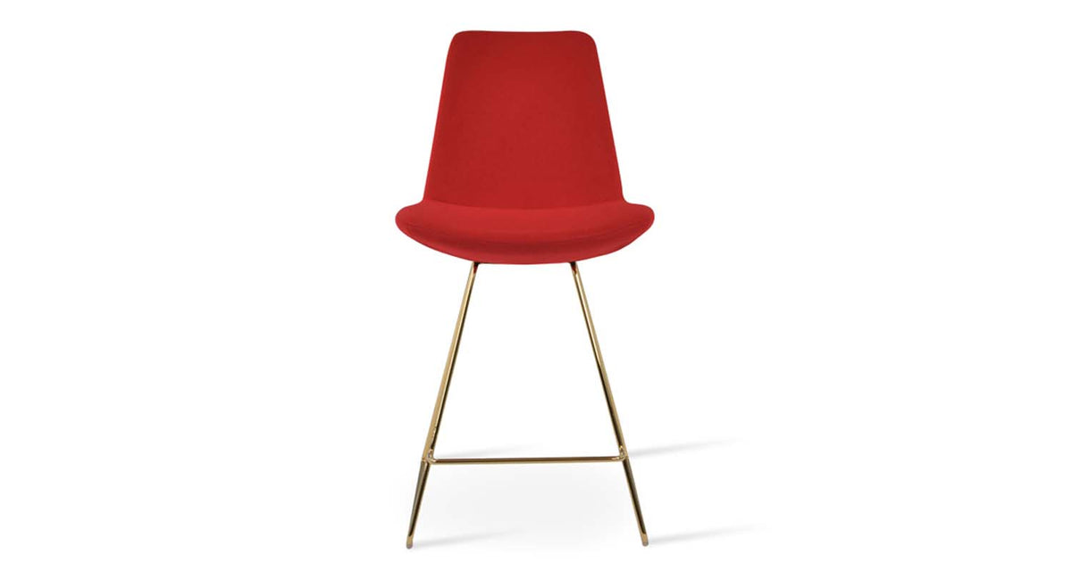 Eiffel Wire Stool-Fabric by SohoConcept, showing front view of eiffel wire stool-fabric.