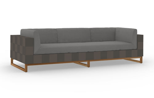Ekka 3-Seater Sofa by Mamagreen - Standard Batyline Category K, Seagull Grey Sunbrella Cushion.