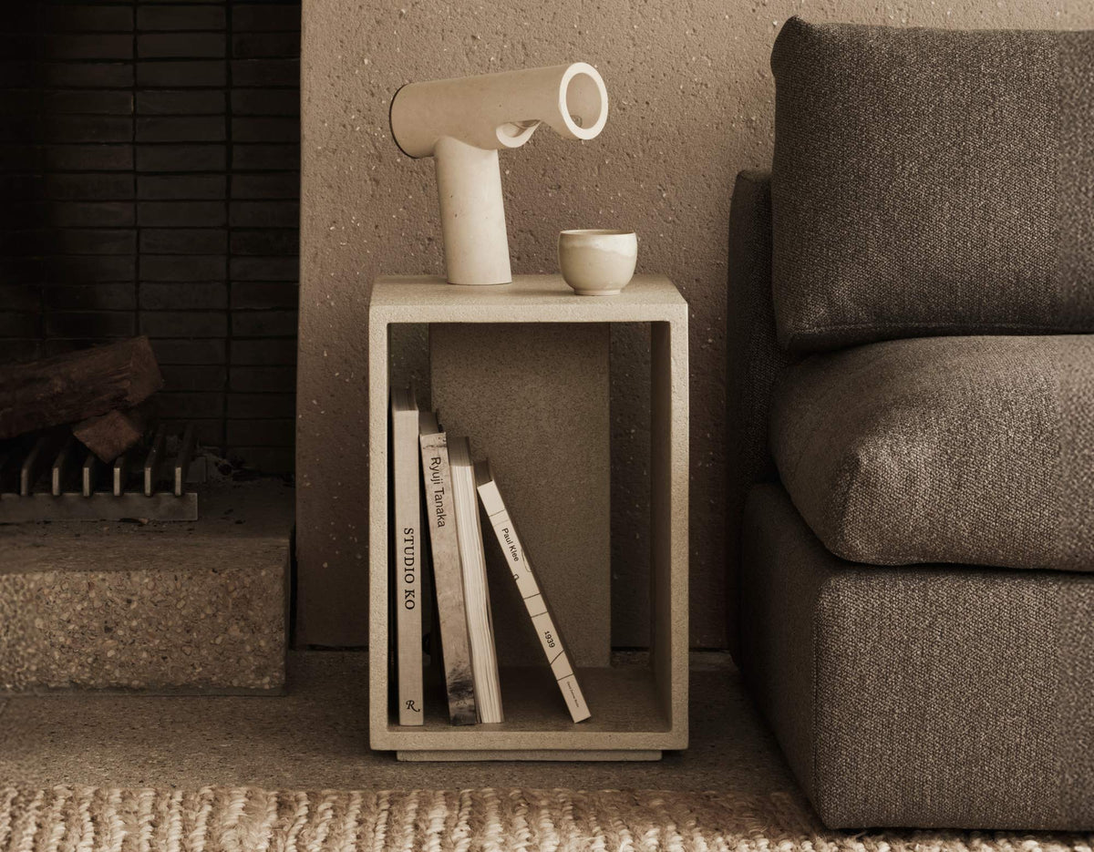 Elements Bedside Table by Ethnicraft, showing elements elements bedside table in live shot.