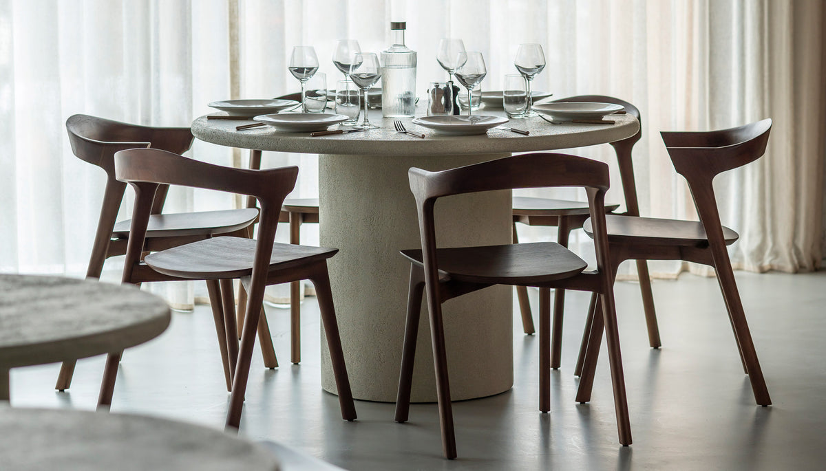Elements Dining Table by Ethnicraft, showing elements dining table in live shot.
