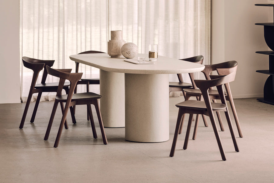 Elements Dining Table by Ethnicraft, showing elements dining table in live shot.