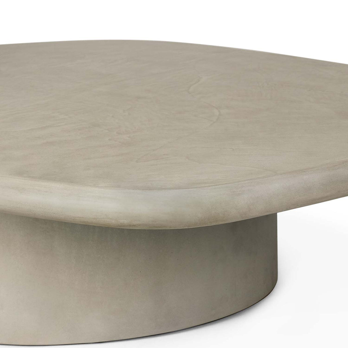 Elements Outdoor Coffee Table by Ethnicraft, showing closeup view of elements outdoor coffee table.