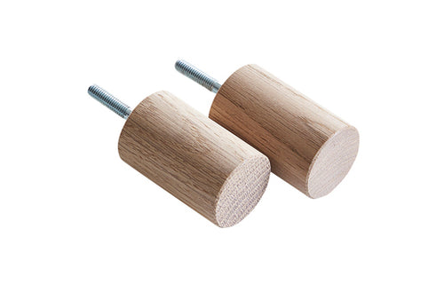 Elevate Accessory by Woud - Bottom D (2 Pcs.), White Pigmented Lacquered Solid Oak.