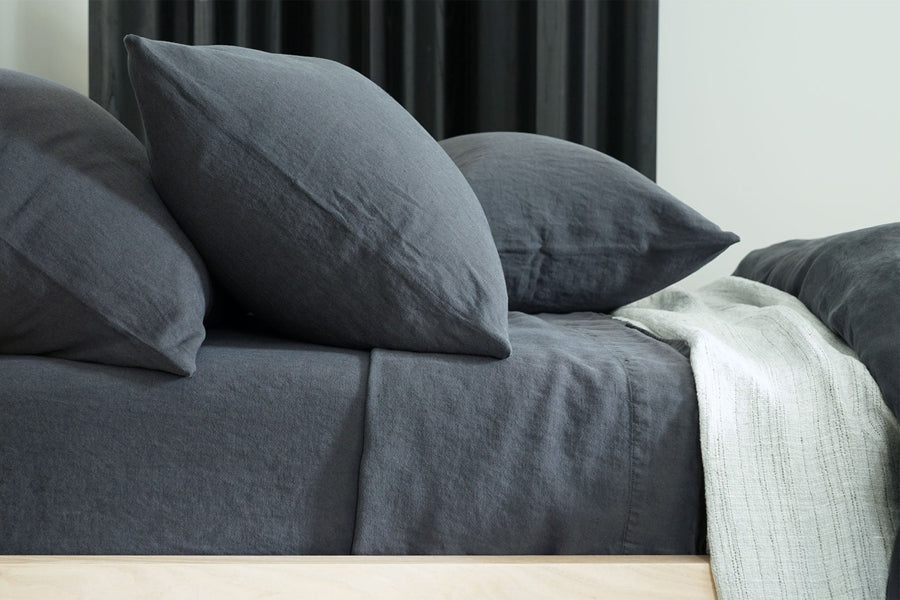 Eli Bedding Collection by Area, showing closeup view of eli bedding collection in live shot.