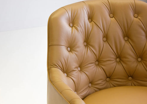 Ellington Lounge Chair by Mobital, showing closeup view of ellington lounge chair in live shot.
