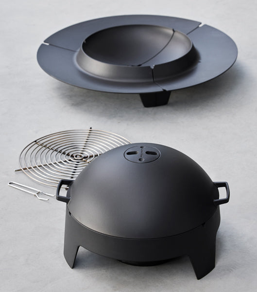 Ember Fire Pit by Cane-Line, showing ember fire pits in live shot.