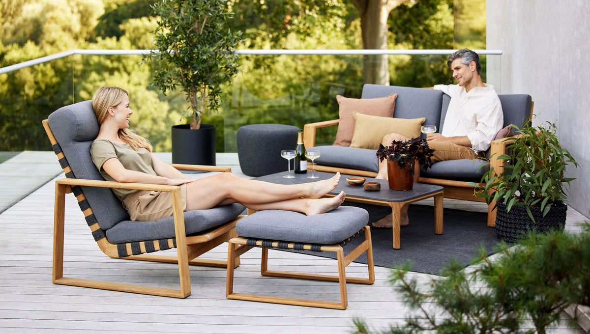 Endless Soft 2-Seater Sofa by Cane-Line, showing endless soft 2-seater sofa in live shot.