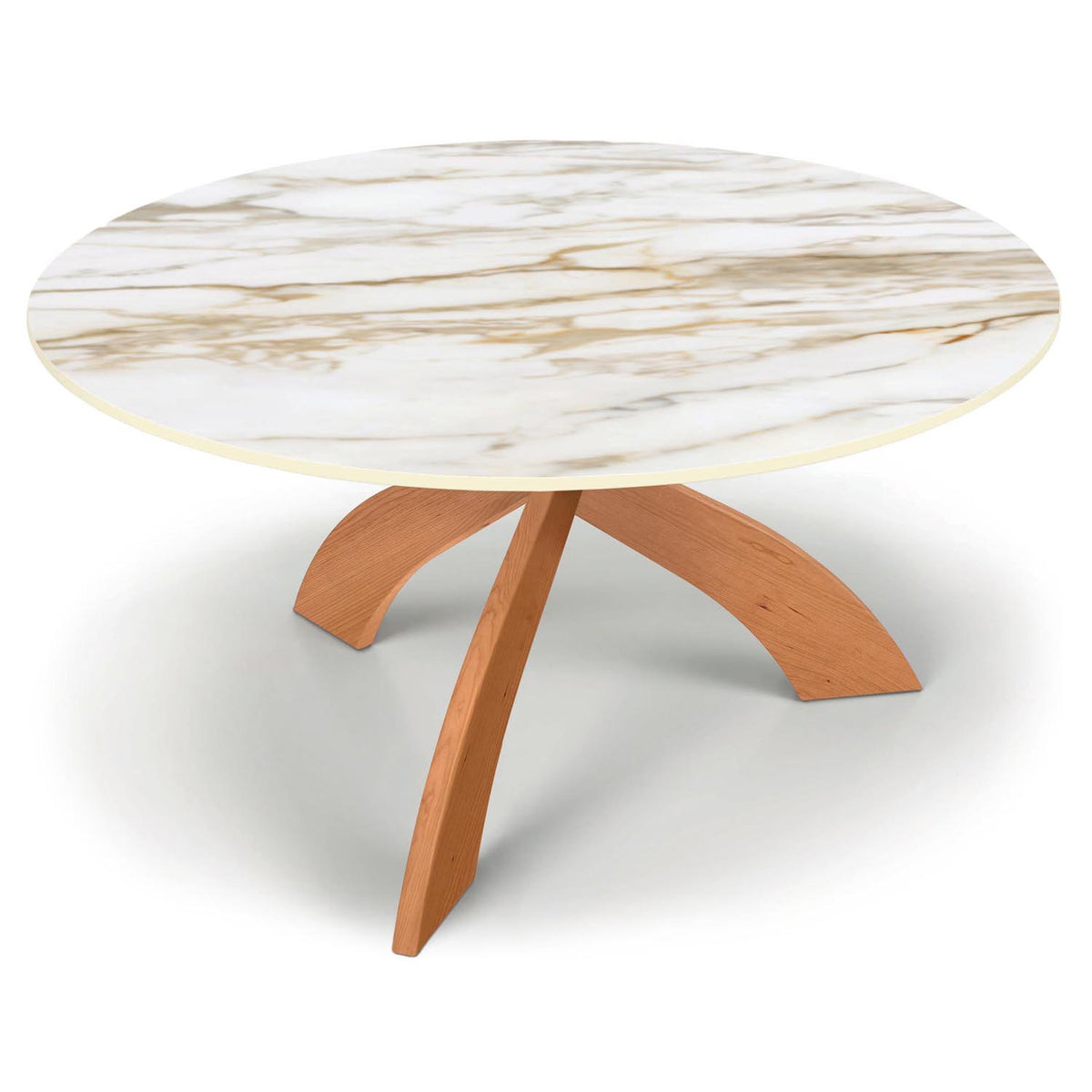 Entwine Chat Height Round Sintered Stone Top Table by Copeland Furniture, showing top view of entwine chat height round sintered stone top table.