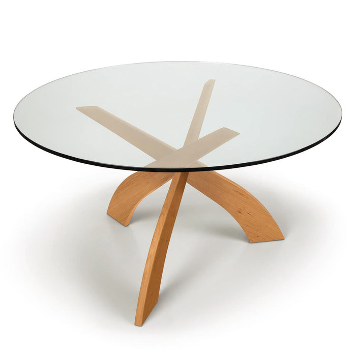 Entwine Dining Table by Copeland Furniture, showing top view of entwine dining table.