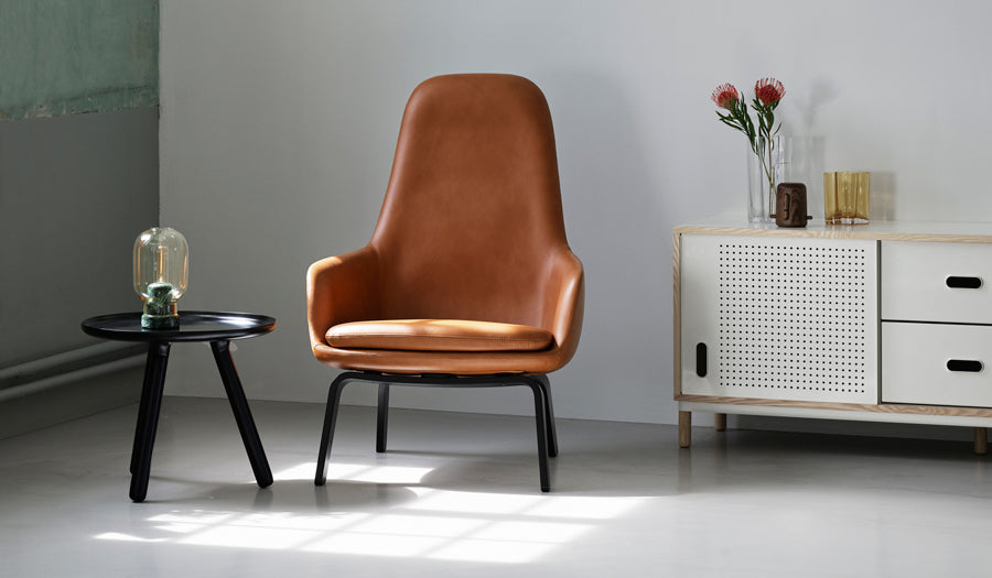Era Lounge Chair by Normann Copenhagen, showing era lounge chair in live shot.