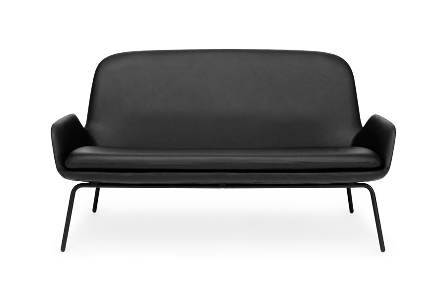 Era Sofa by Normann Copenhagen, showing front view of era sofa in black powder coated steel/group 7.