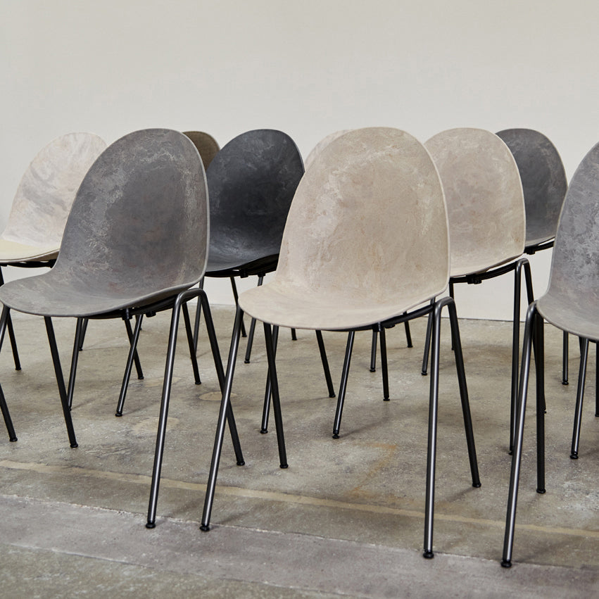 Eternity Sidechair by Mater, showing eternity sidechairs in live shot.
