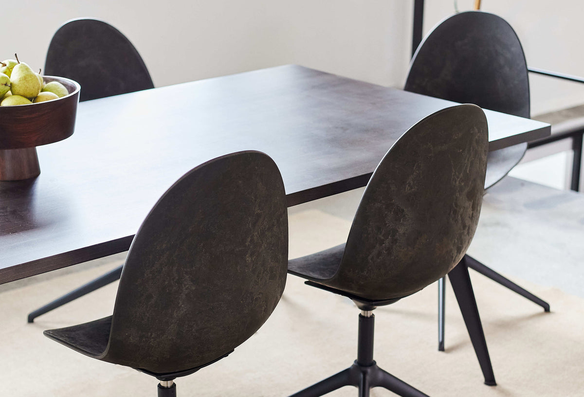 Eternity Swivel Chair by Mater, showing eternity swivel chairs in live shot.