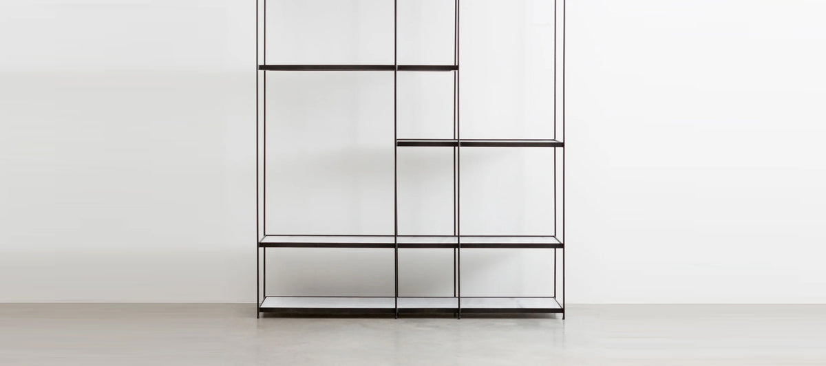 Etta Wall Unit by Mobital, showing closeup view of etta wall unit in live shot.