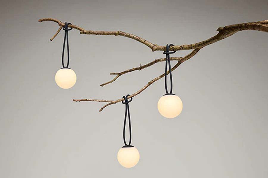 Bolleke Mini Hanging Lamp (Set of 3) by Fatboy, showing bolleke mini hanging lamp (Set of 3) in live shot.