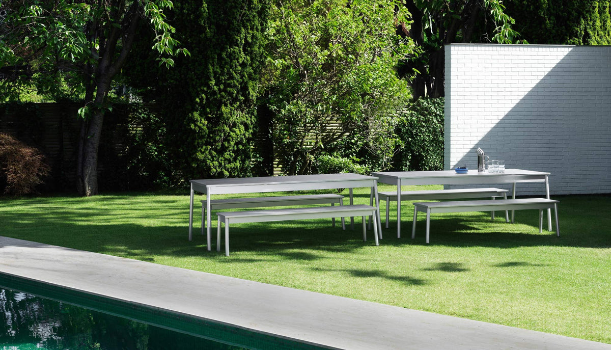 Ex Table by Normann Copenhagen, showing closeup view of ex tables in live shot.