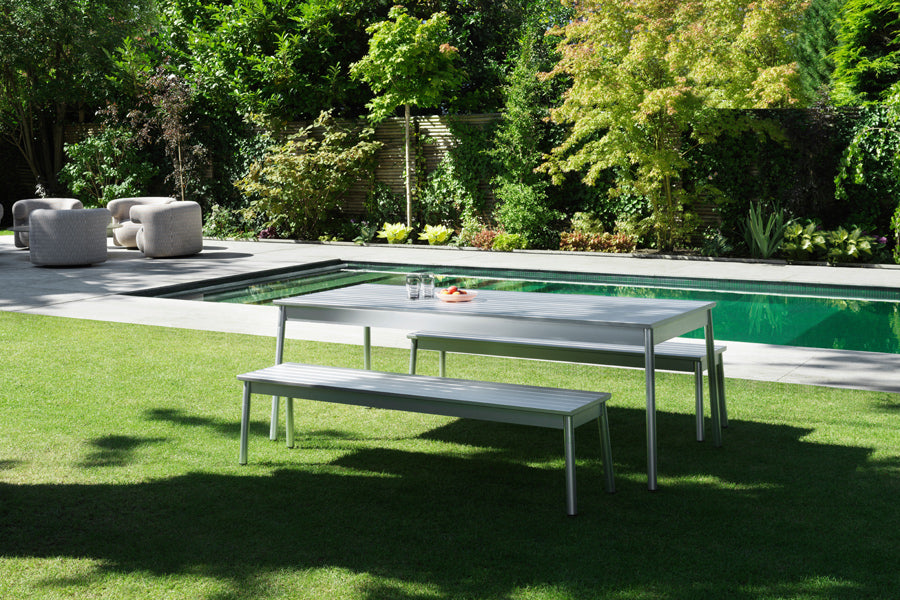 Ex Table by Normann Copenhagen, showing ex table in live shot.
