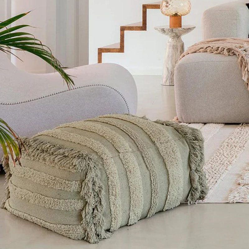 Exclusive Air Pouf by Lorena Canals, showing exclusive air pouf in live shot.