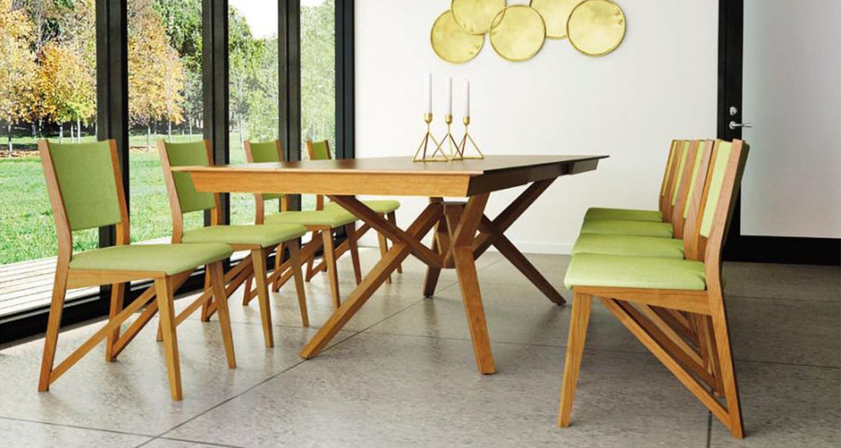 Exeter Chair by Copeland Furniture, showing exeter chair in live shot.