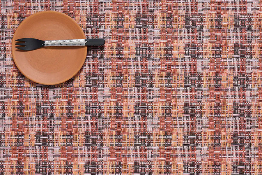 Fable Placemat by Chilewich, showing closeup view of fable placemat in live shot.