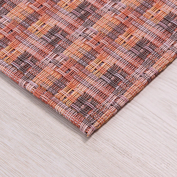 Fable Woven Floor Mat by Chilewich, showing closeup view of fable woven floor mat in live shot.