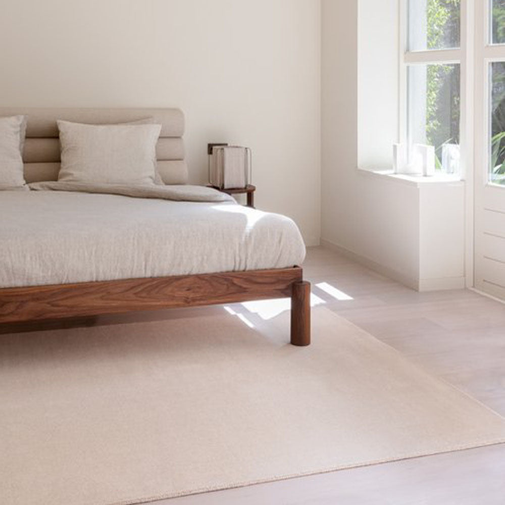 Fade Hand Woven Rug by Ligne Pure, showing fade hand woven rug in live shot.