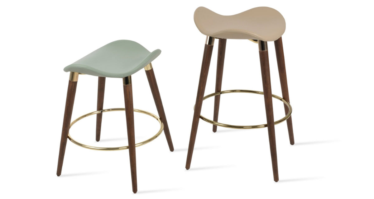 Falcon GZ-Wood Stool by SohoConcept, showing side view of falcon gz-wood stool.