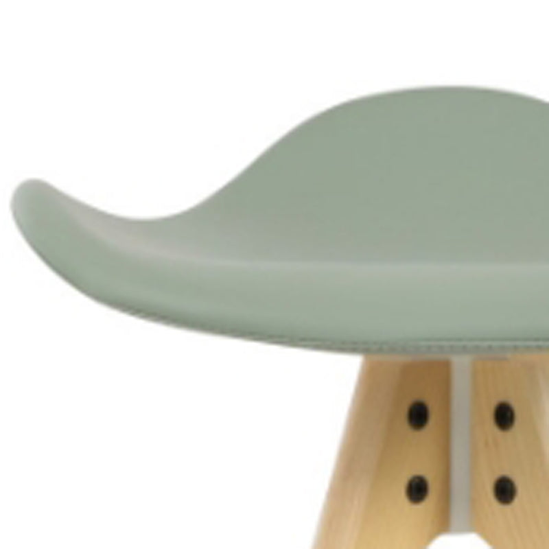 Falcon Pyramid Swivel Wood Stool by SohoConcept, showing closeup view of falcon pyramid swivel wood stool.