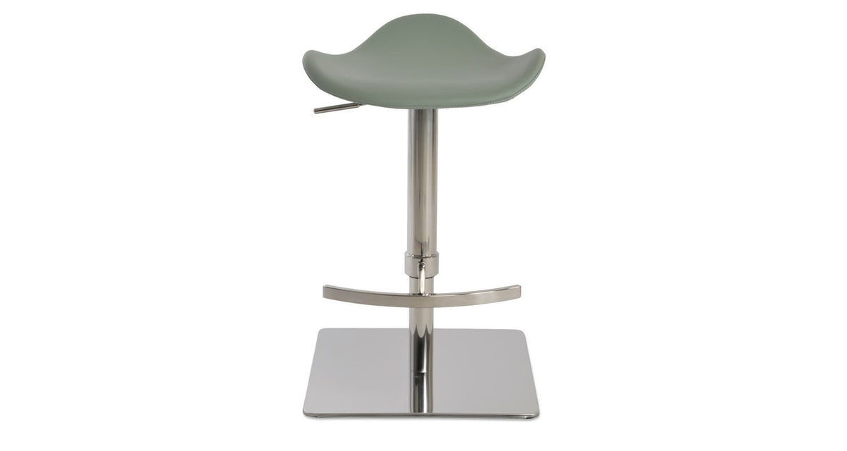 Falcon T-Footrest Piston Stool by SohoConcept, showing front view of falcon t-footrest piston stool.