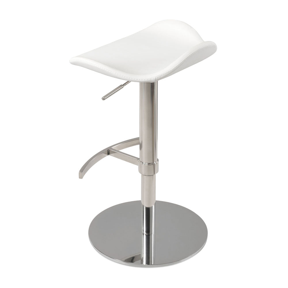 Falcon T-Footrest Piston Stool by SohoConcept, showing top view of falcon t-footrest piston stool.
