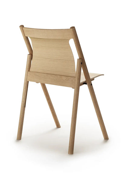 Faneeri Folding Chair by Nikari, showing back view of faneeri folding chair.