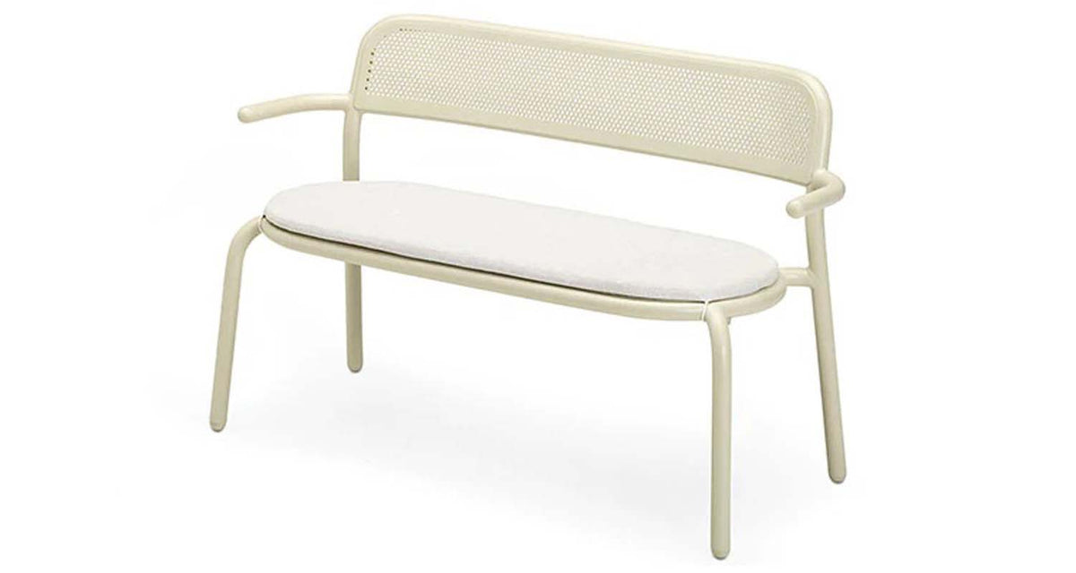 Toni Bankski Bench Pillow by Fatboy, showing angle view of toni bankski bench pillow.