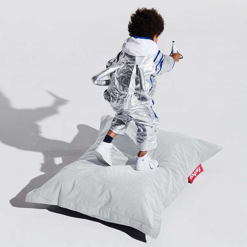 Junior Canvas Beanbag Chair by Fatboy, showing junior canvas beanbag chair in live shot.