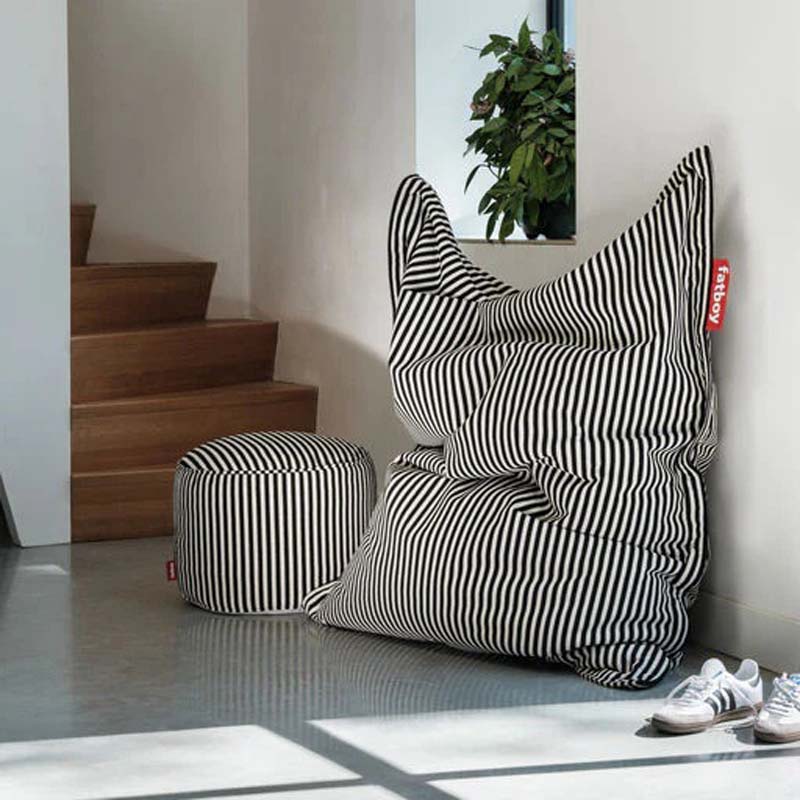 Point Ottoman by Fatboy, showing point ottoman in live shot.