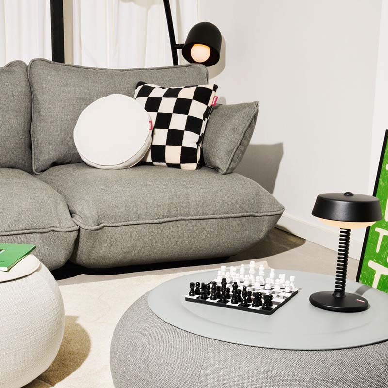 Square Pillow by Fatboy, showing square pillow in live shot.