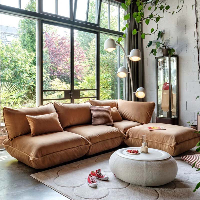 Sumo Corner Sofa by Fatboy, showing sumo corner sofa in live shot.