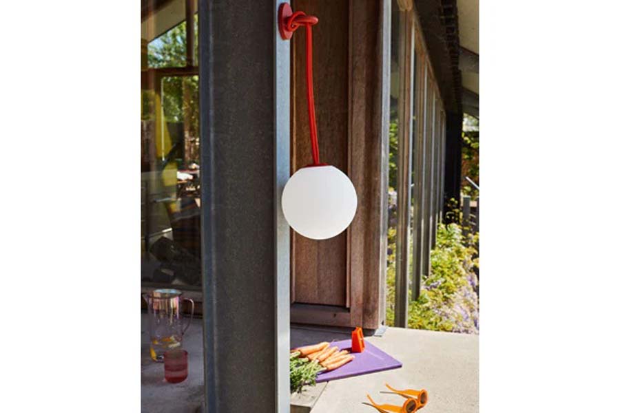 Bolleke Hanging Lamp by Fatboy, showing bolleke hanging lamp in live shot.