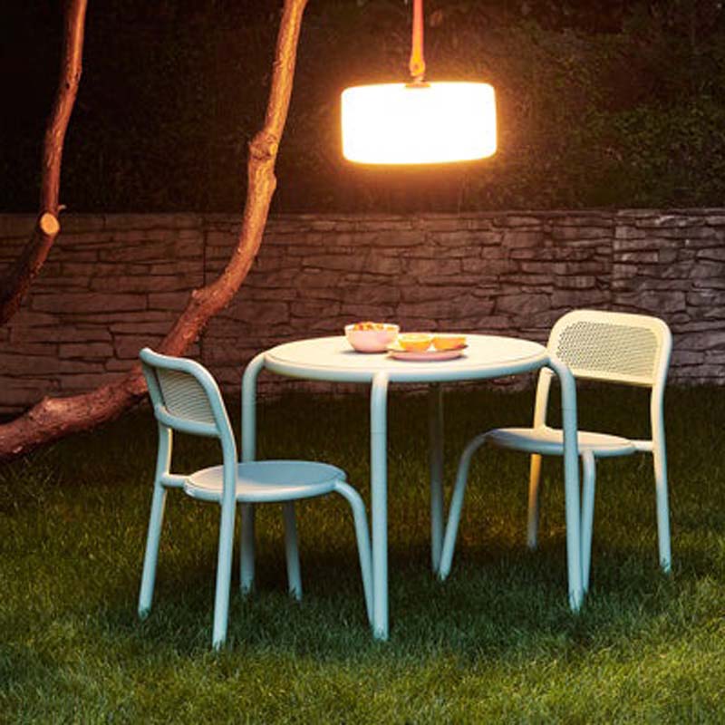 Toni Bistreau Outdoor Table by Fatboy, showing toni bistreau outdoor table in live shot.