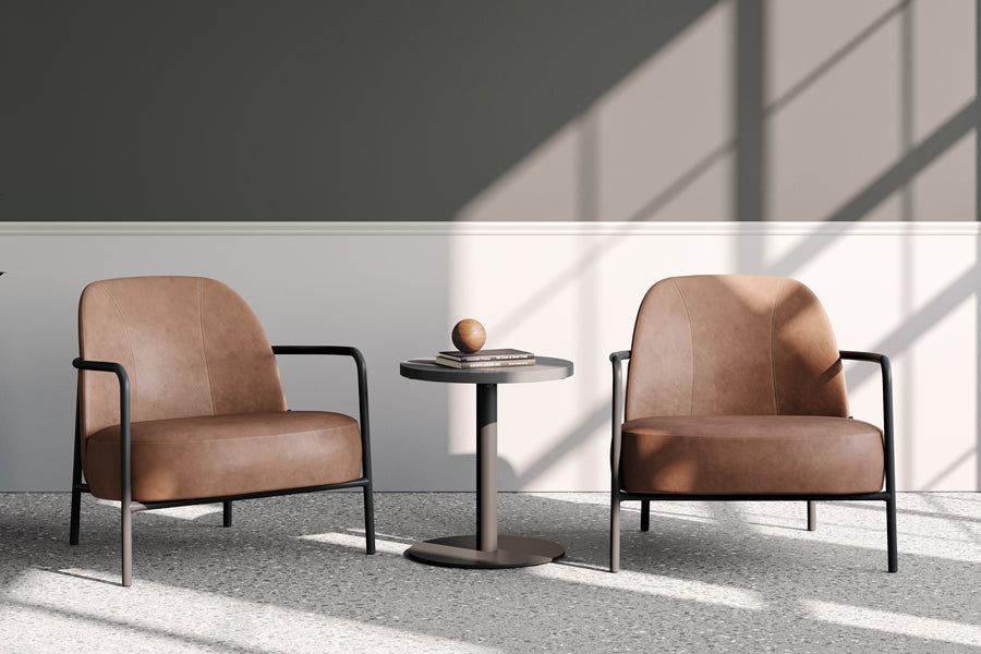 Ferno Lounge Chair by B&T, showing ferno lounge chairs in live shot.