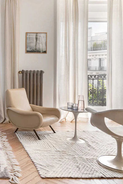 Fields Wool Rug by Lorena Canals, showing fields wool rug in live shot.