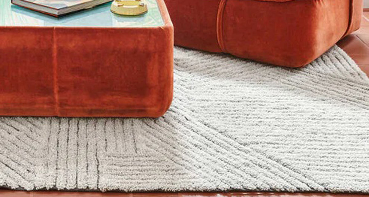 Fields Wool Rug by Lorena Canals, showing fields wool rug in live shot.